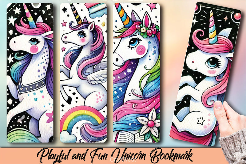 Playful Unicorn Bookmark Journal - CraftNest - Digital Crafting and Art