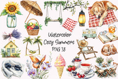 Cozy Summer Clipart Bundle - CraftNest - Digital Crafting and Art
