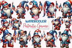 Patriotic Gnome Clipart Bundle 4 - CraftNest - Digital Crafting and Art