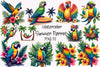 Summer Parrot Clipart Bundle 33