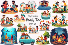 Family Time Clipart Bundle - CraftNest - Digital Crafting and Art