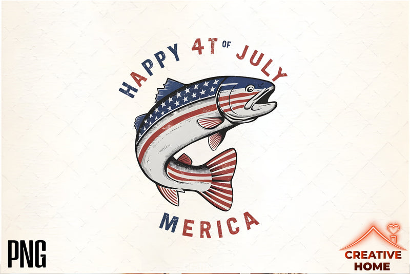 Patriotic Trout Logo Clipart Bundle - CraftNest - Digital Crafting and Art