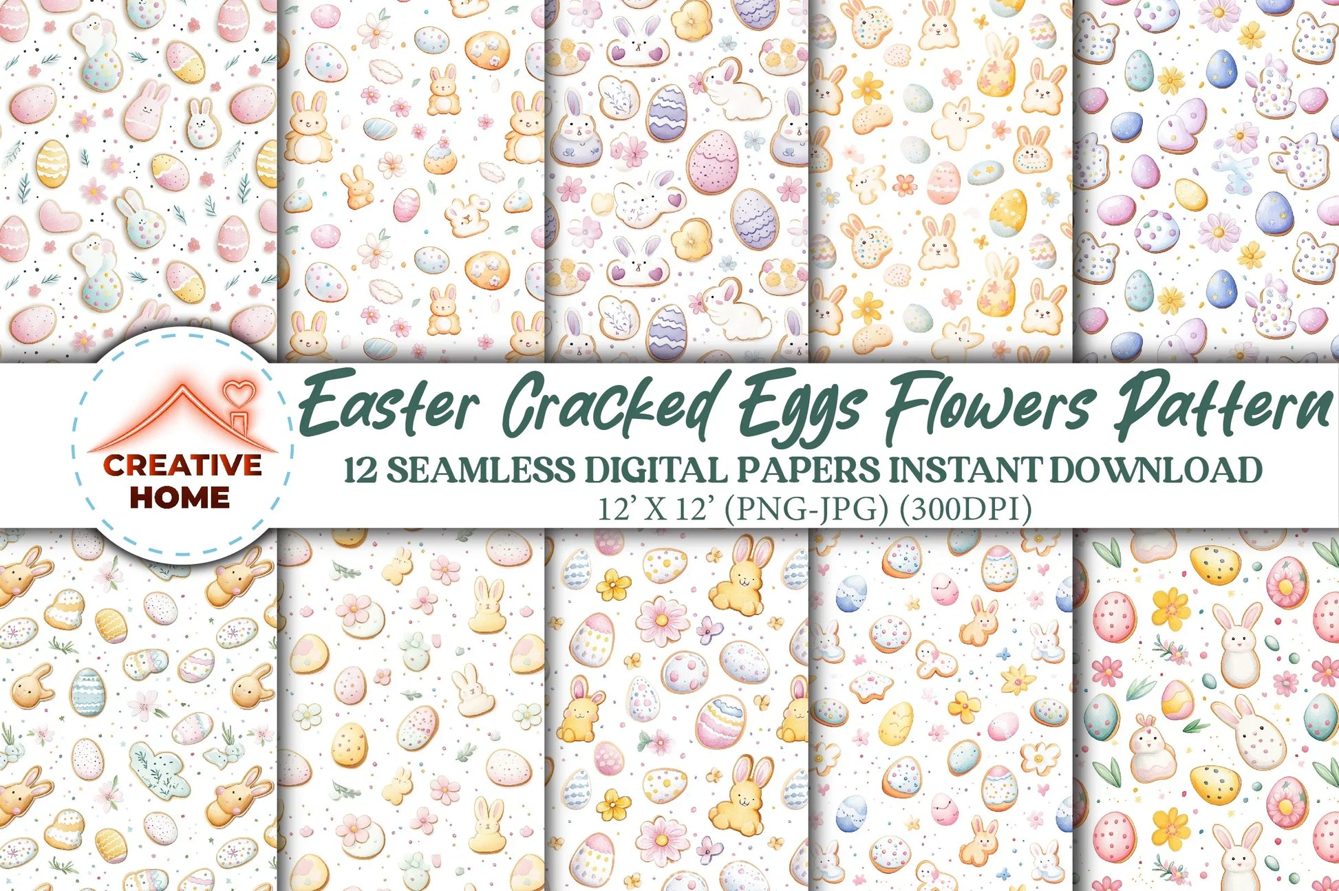 Easter Daffodils Eggs Clipart Bundle - CraftNest - Digital Crafting and Art