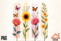 Floral Brushstrokes Clipart Bundle - CraftNest - Digital Crafting and Art