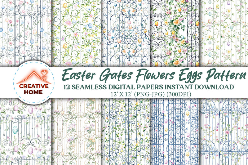 Easter Garden Gates Clipart Bundle - CraftNest - Digital Crafting and Art