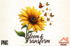 Sunflower Butterfly Clipart Bundle