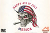 Patriotic Skull Flag Clipart Bundle