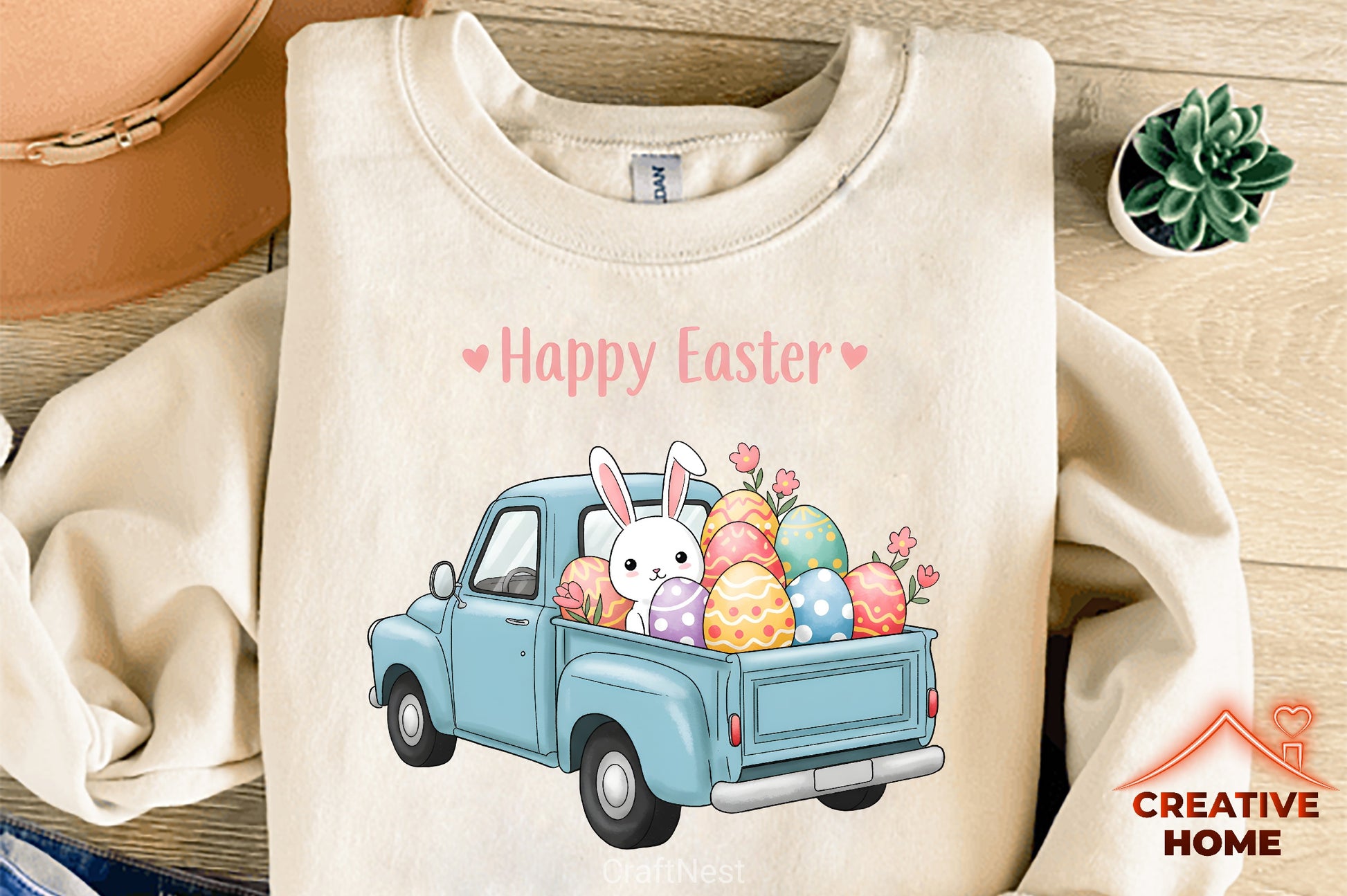 Easter Bunny Truck Clipart Bundle 7 - CraftNest - Digital Crafting and Art