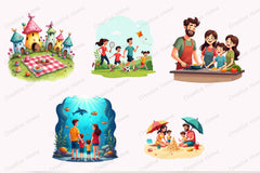 Family Time Clipart Bundle - CraftNest - Digital Crafting and Art