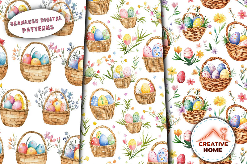 Easter Egg Basket Clipart Bundle 2 - CraftNest - Digital Crafting and Art