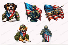 4th July Military Clipart Bundle - CraftNest - Digital Crafting and Art