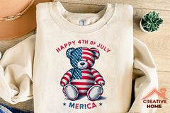 Patriotic Teddy Bear Clipart Bundle - CraftNest - Digital Crafting and Art
