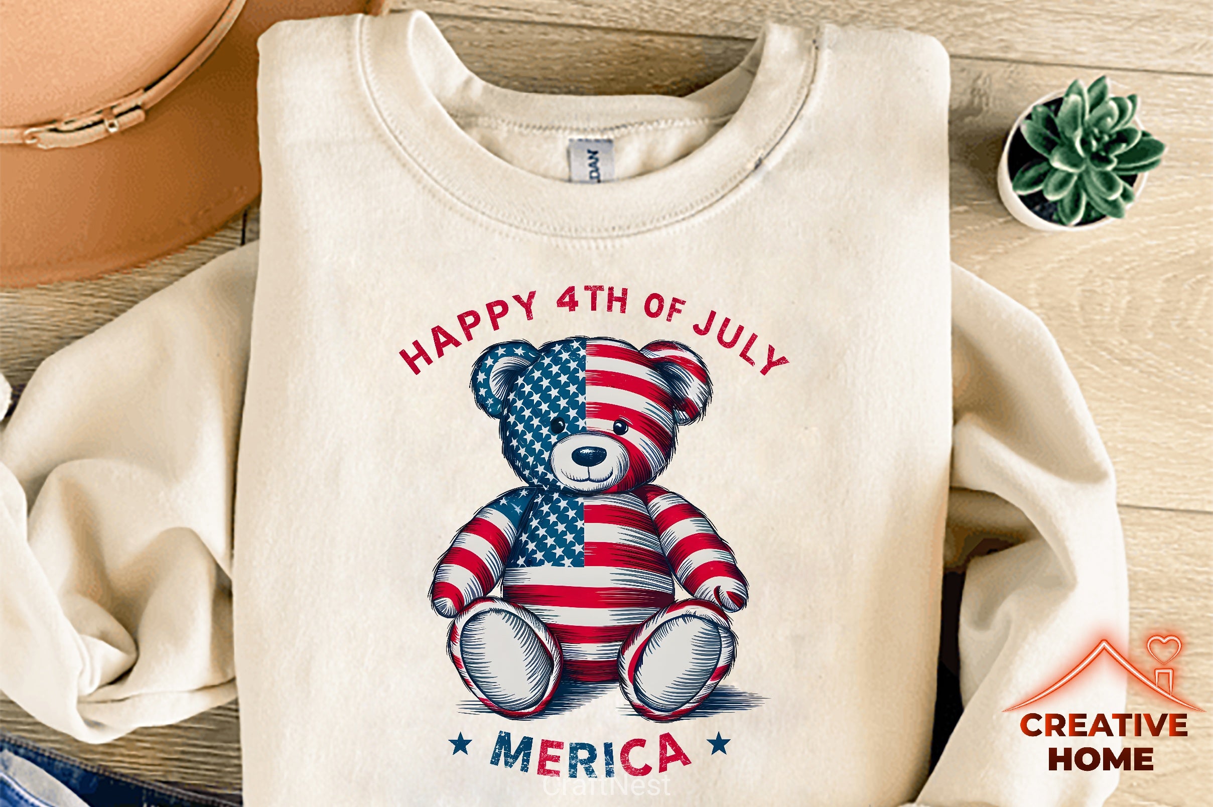 Patriotic Teddy Bear Clipart Bundle - CraftNest - Digital Crafting and Art