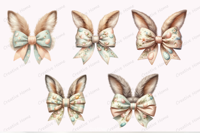 Easter Bunny Ears Clipart Bundle - CraftNest - Digital Crafting and Art