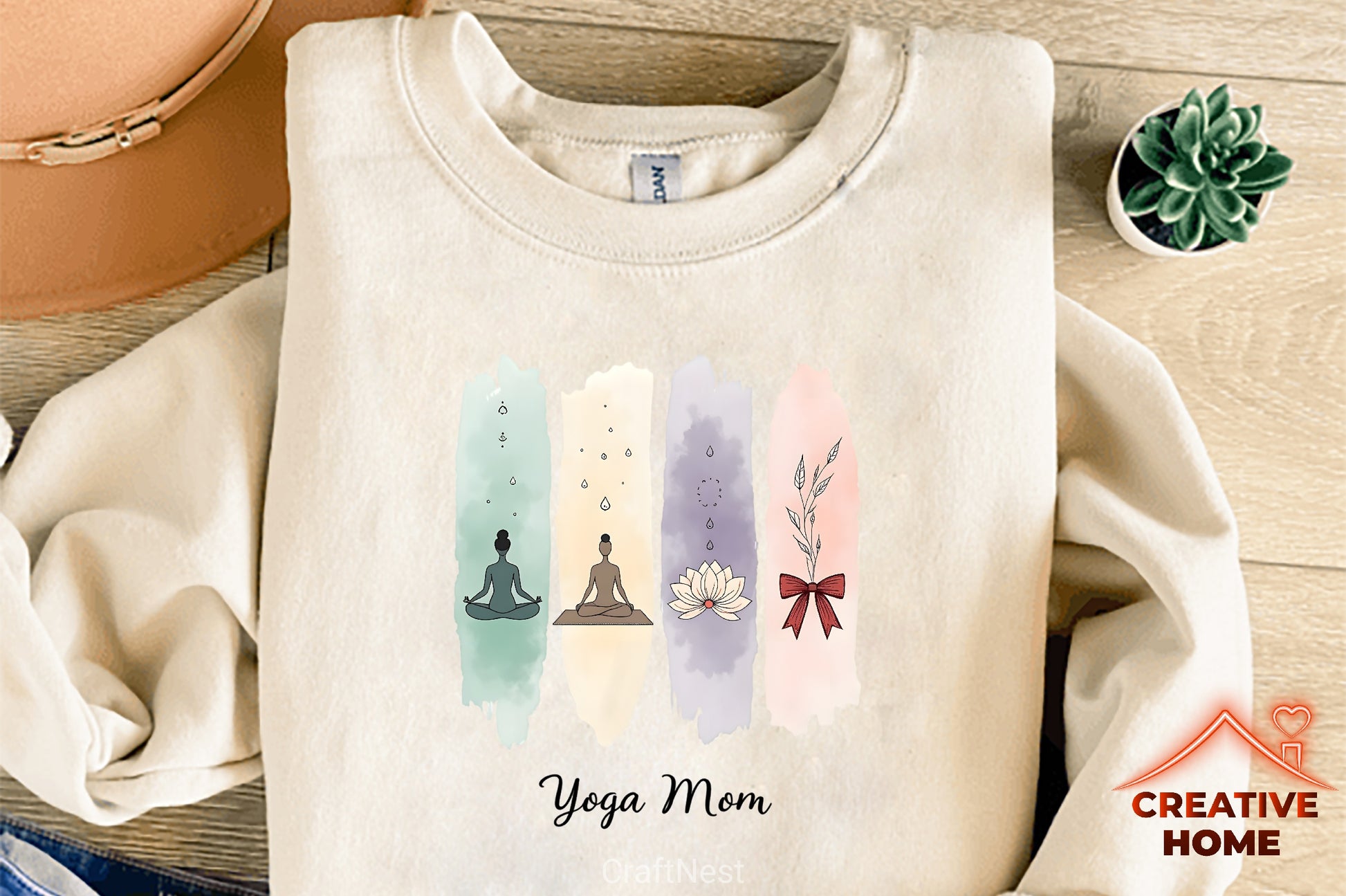 Yoga Mom Brushstrokes Clipart Bundle - CraftNest - Digital Crafting and Art