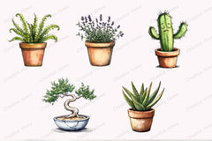 Dying Plant Planter Clipart Bundle - CraftNest - Digital Crafting and Art