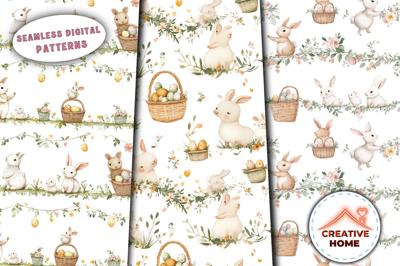 Easter Lambs Lilies Eggs Clipart Bundle - CraftNest - Digital Crafting and Art