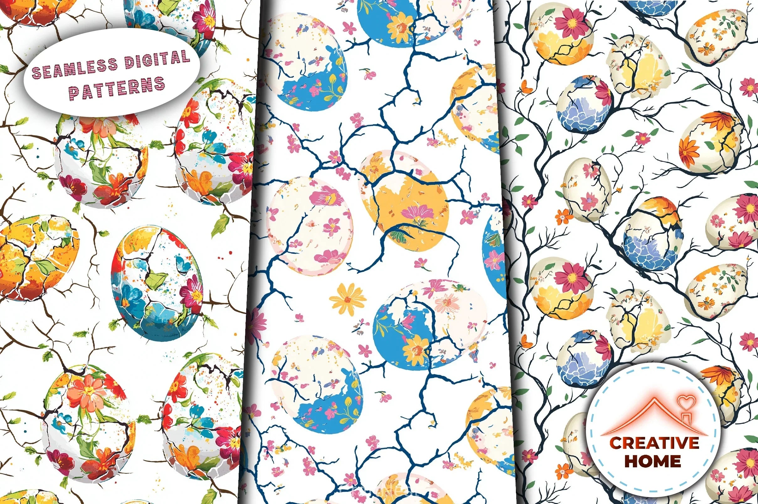 Easter Cracked Eggs Clipart Bundle - CraftNest - Digital Crafting and Art