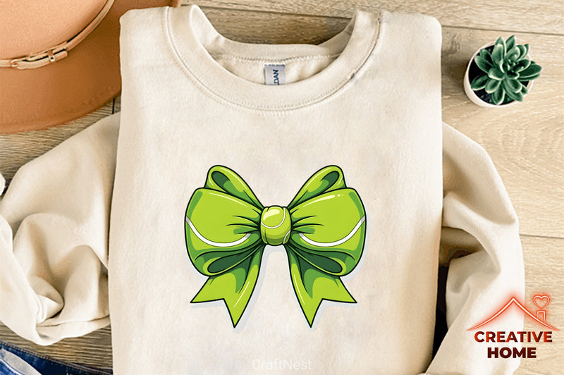 Tennis Ball Bow Clipart Bundle - CraftNest - Digital Crafting and Art
