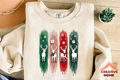 Christmas Reindeer Brushstrokes Clipart Bundle - CraftNest - Digital Crafting and Art