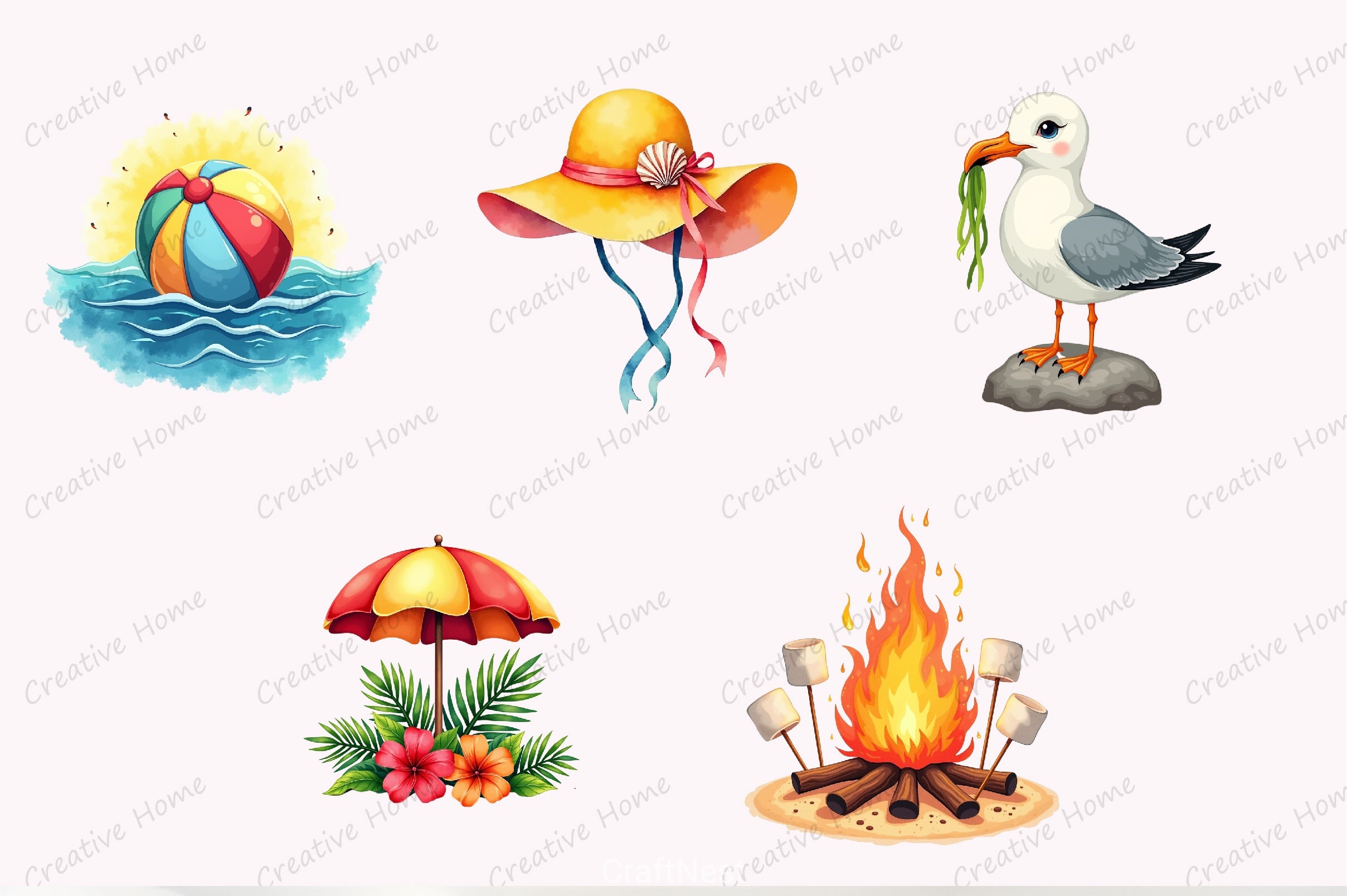 Summer Clipart Bundle 3 - CraftNest - Digital Crafting and Art