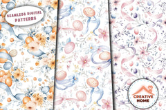 Easter Eggs Ribbons Flowers Clipart Bundle - CraftNest - Digital Crafting and Art