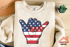Patriotic Shaka Hand Sign Clipart Bundle - CraftNest - Digital Crafting and Art