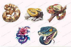 Adder Snake Clipart Bundle - CraftNest - Digital Crafting and Art