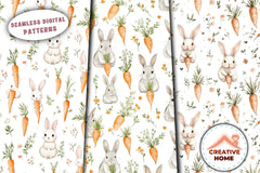Easter Rabbits Carrots Clipart Bundle - CraftNest - Digital Crafting and Art