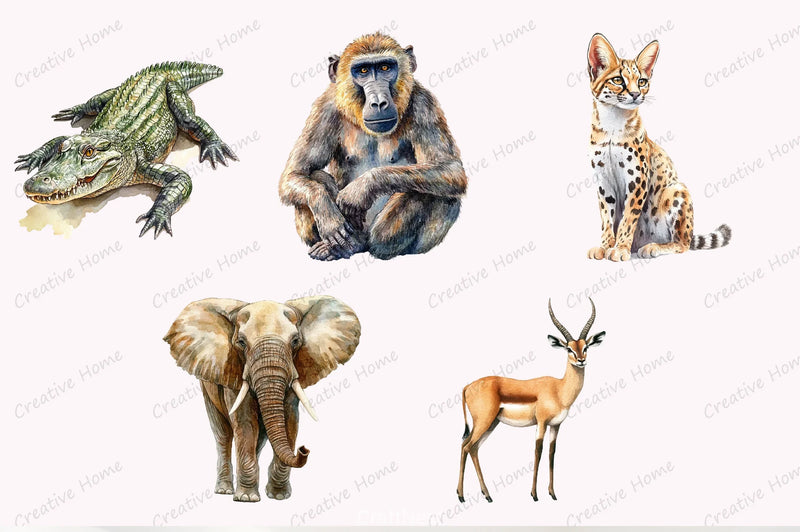Safari Clipart Bundle - CraftNest - Digital Crafting and Art
