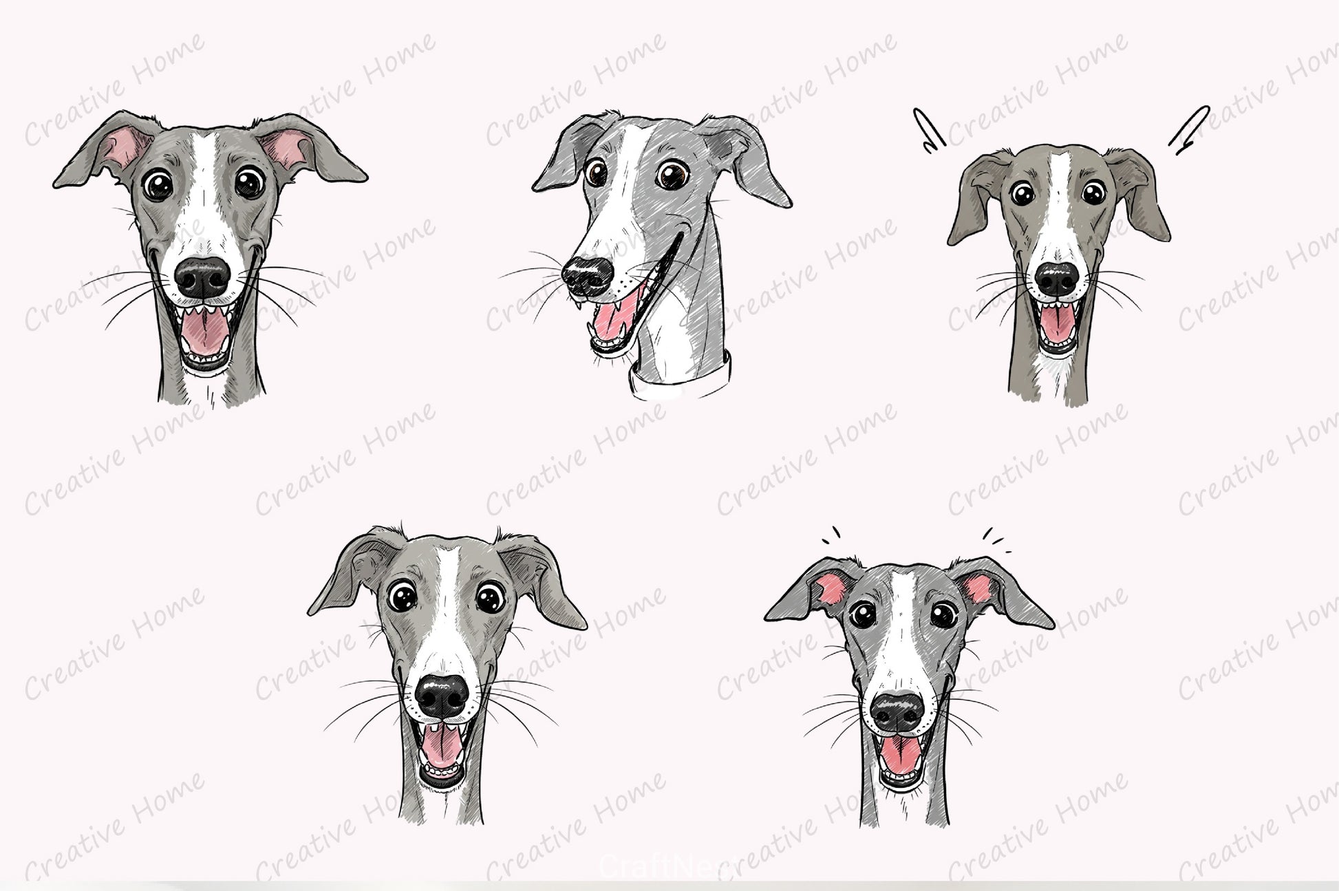 Funny Dog Clipart Bundle - CraftNest - Digital Crafting and Art