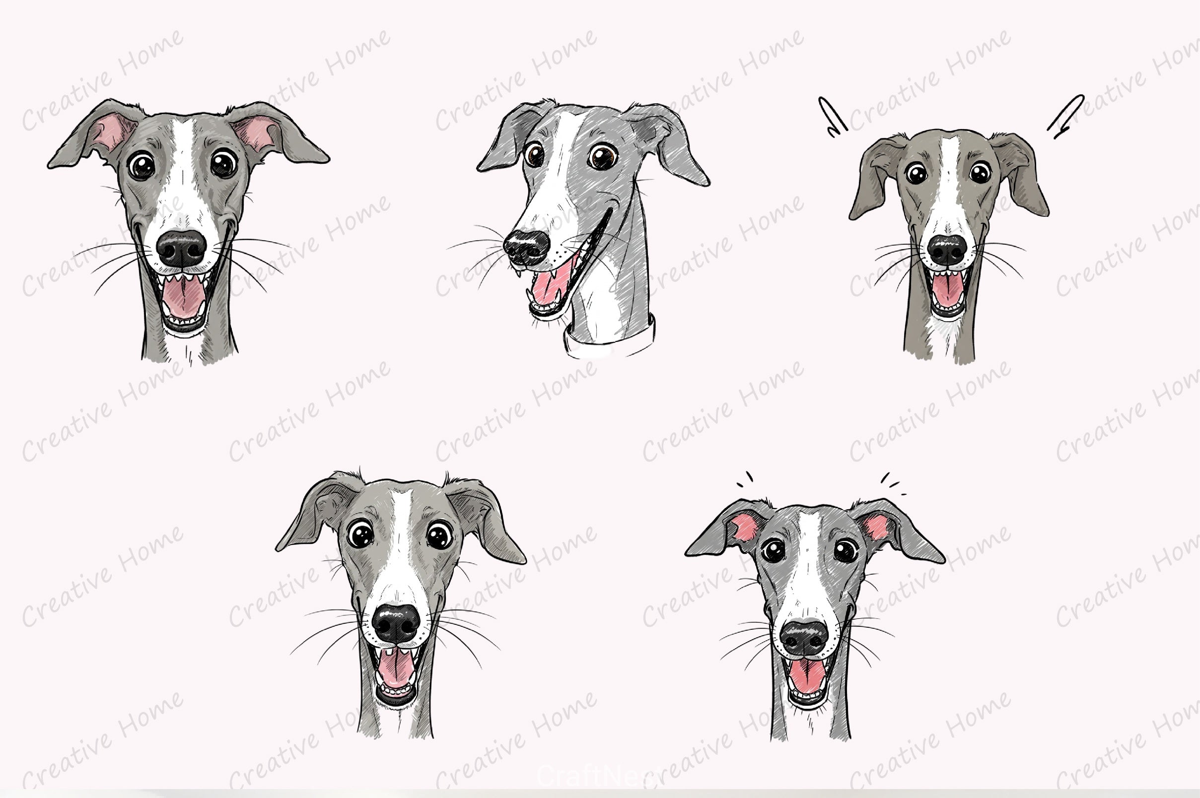 Funny Dog Clipart Bundle - CraftNest - Digital Crafting and Art