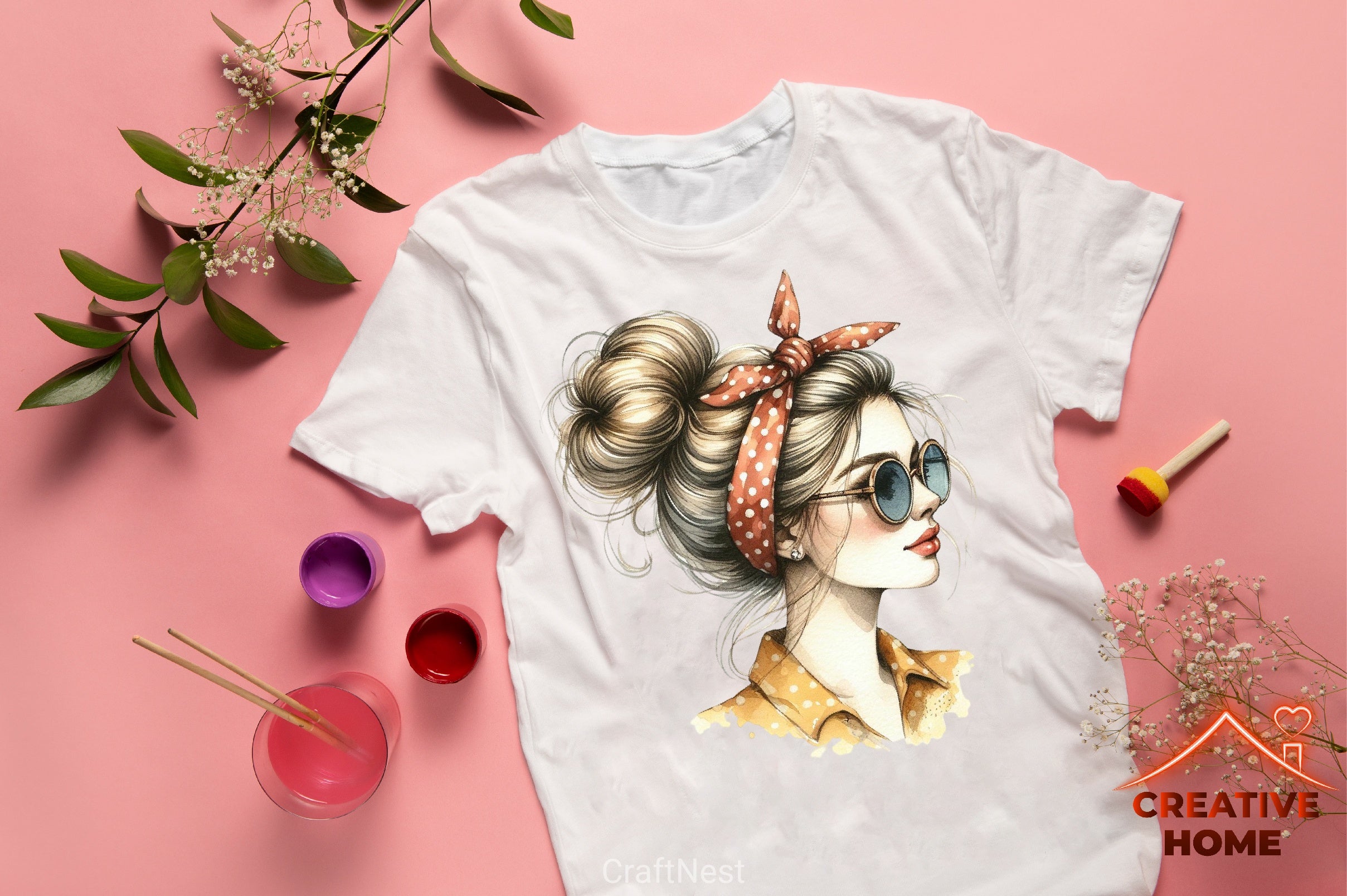 Messy Bun Momlife Clipart Bundle - CraftNest - Digital Crafting and Art