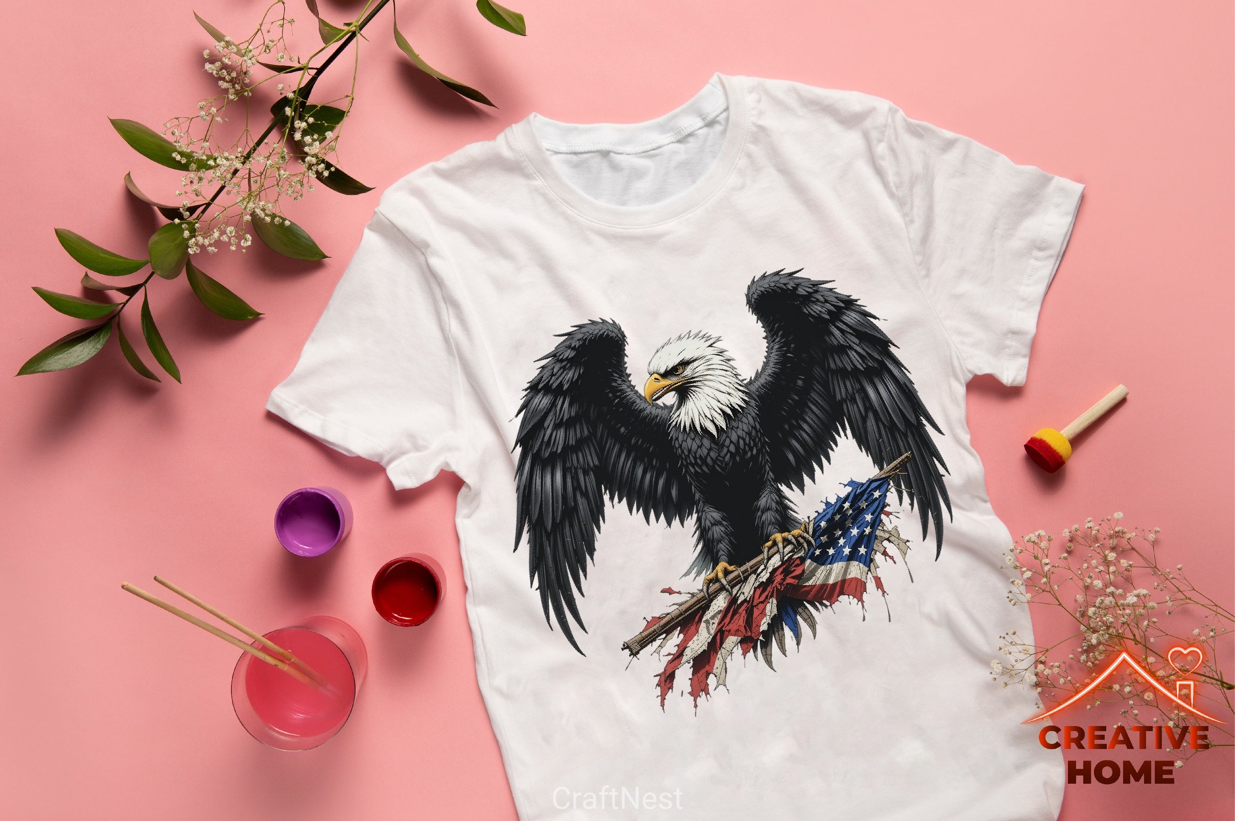 Gothic Eagle Flag Clipart Bundle - CraftNest - Digital Crafting and Art