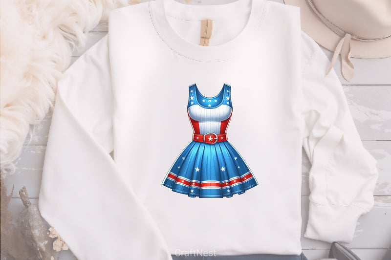American 4th July Dresses Clipart Bundle - CraftNest - Digital Crafting and Art