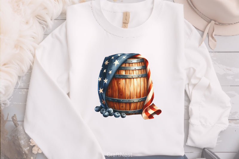 American Flag Wine Barrel Clipart Bundle - CraftNest - Digital Crafting and Art