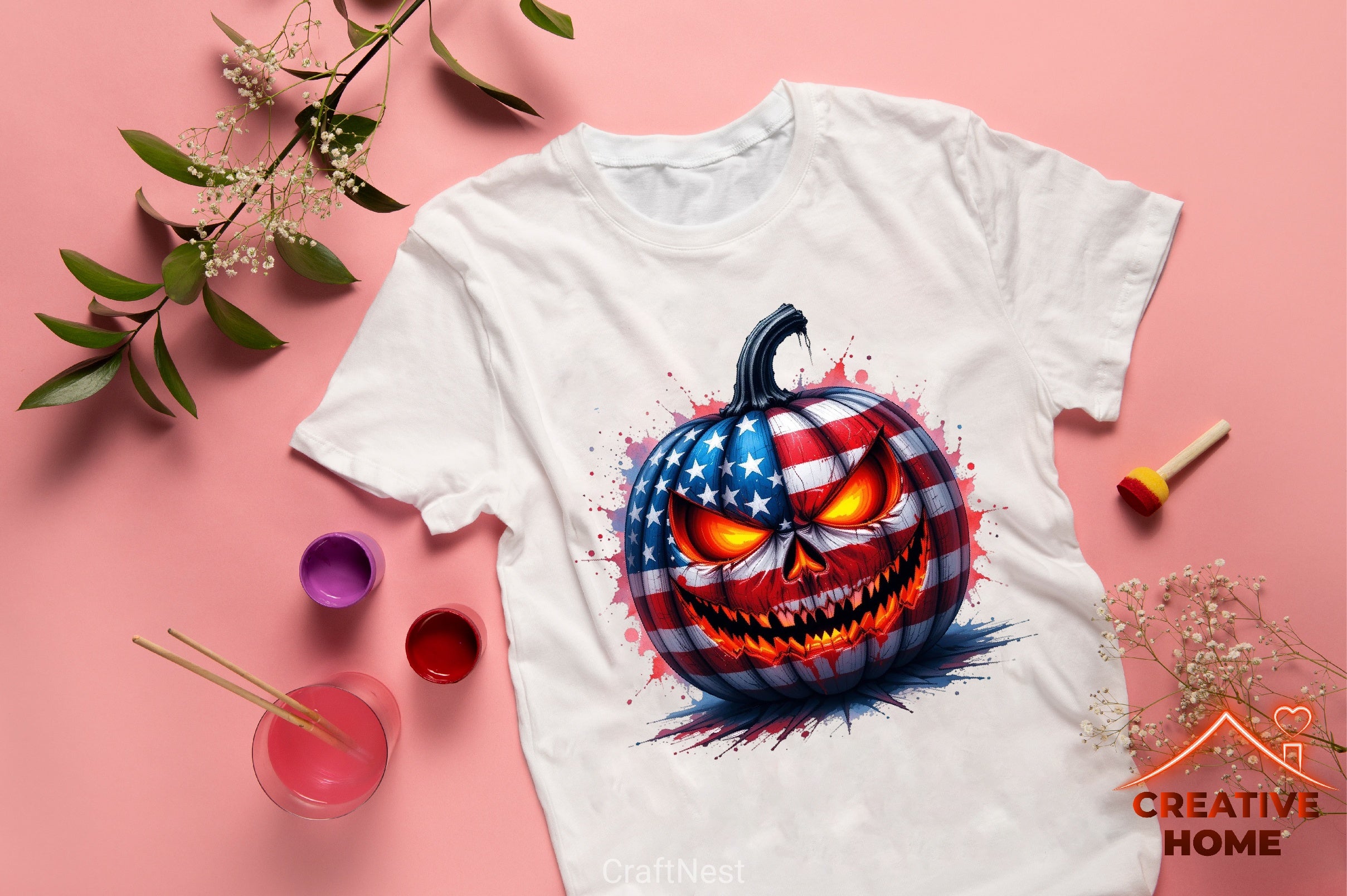 Gothic 4th July Pumpkin Clipart Bundle - CraftNest - Digital Crafting and Art