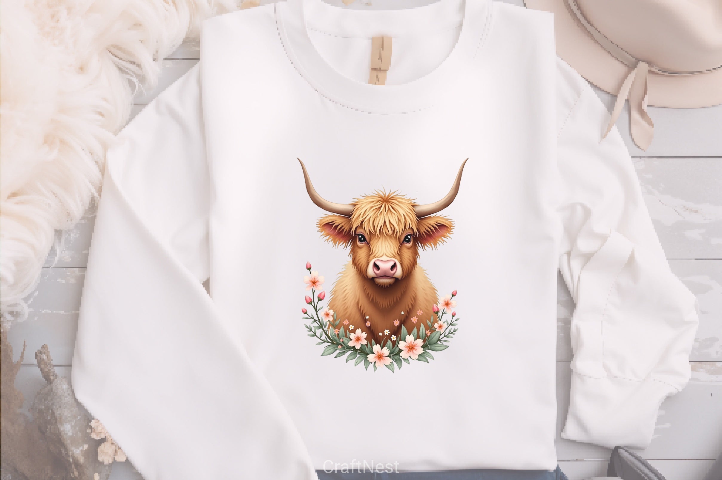 Vintage Spring Cow Clipart Bundle - CraftNest - Digital Crafting and Art