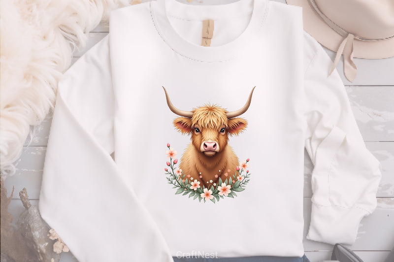 Vintage Spring Cow Clipart Bundle - CraftNest - Digital Crafting and Art