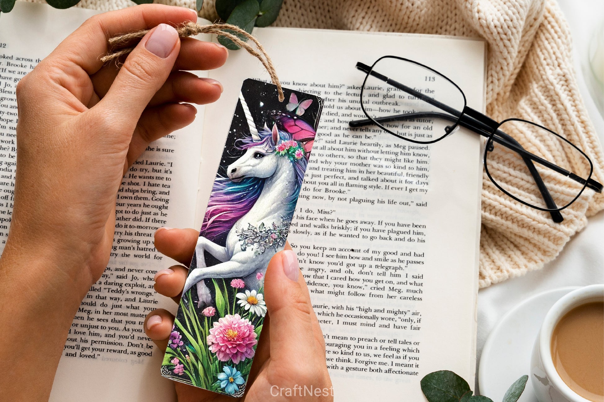 Fantasy Unicorn Bookmarks Journal - CraftNest - Digital Crafting and Art