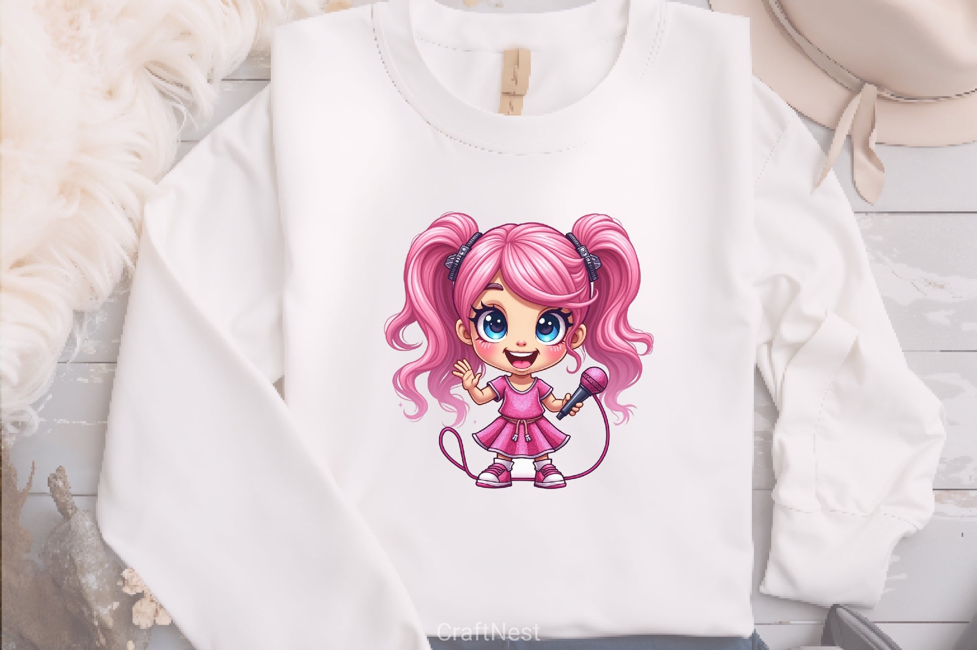 Glitter Pink Girl Clipart Bundle 4 - CraftNest - Digital Crafting and Art