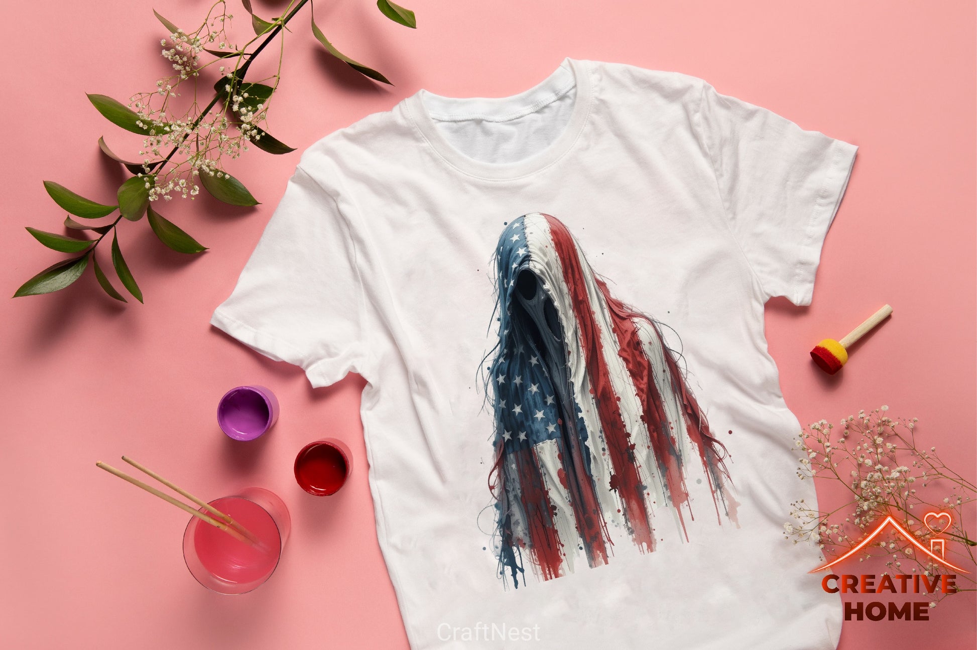 4th of July Gothic Ghost Clipart Bundle - CraftNest - Digital Crafting and Art