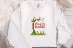 Happy Easter Sign & Eggs Clipart Bundle - CraftNest - Digital Crafting and Art