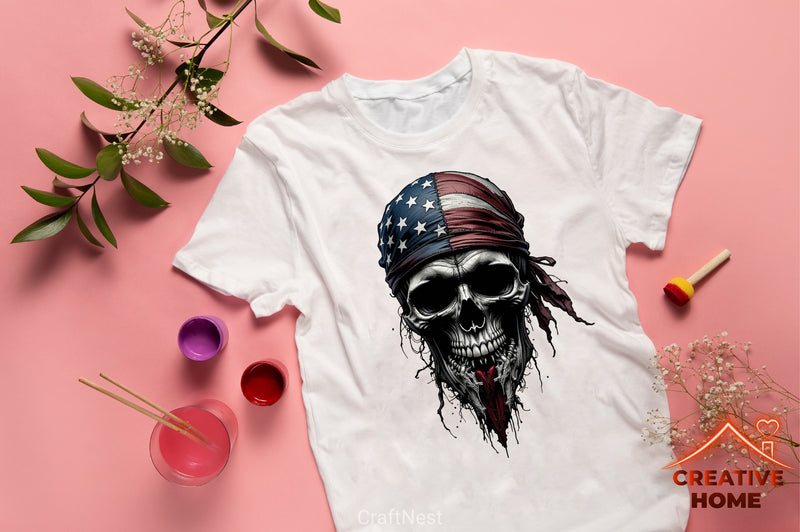 Gothic Skull Flag Clipart Bundle - CraftNest - Digital Crafting and Art