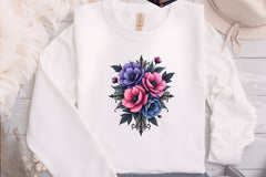 Dark Moody Gothic Flower Clipart Bundle 29 - CraftNest - Digital Crafting and Art