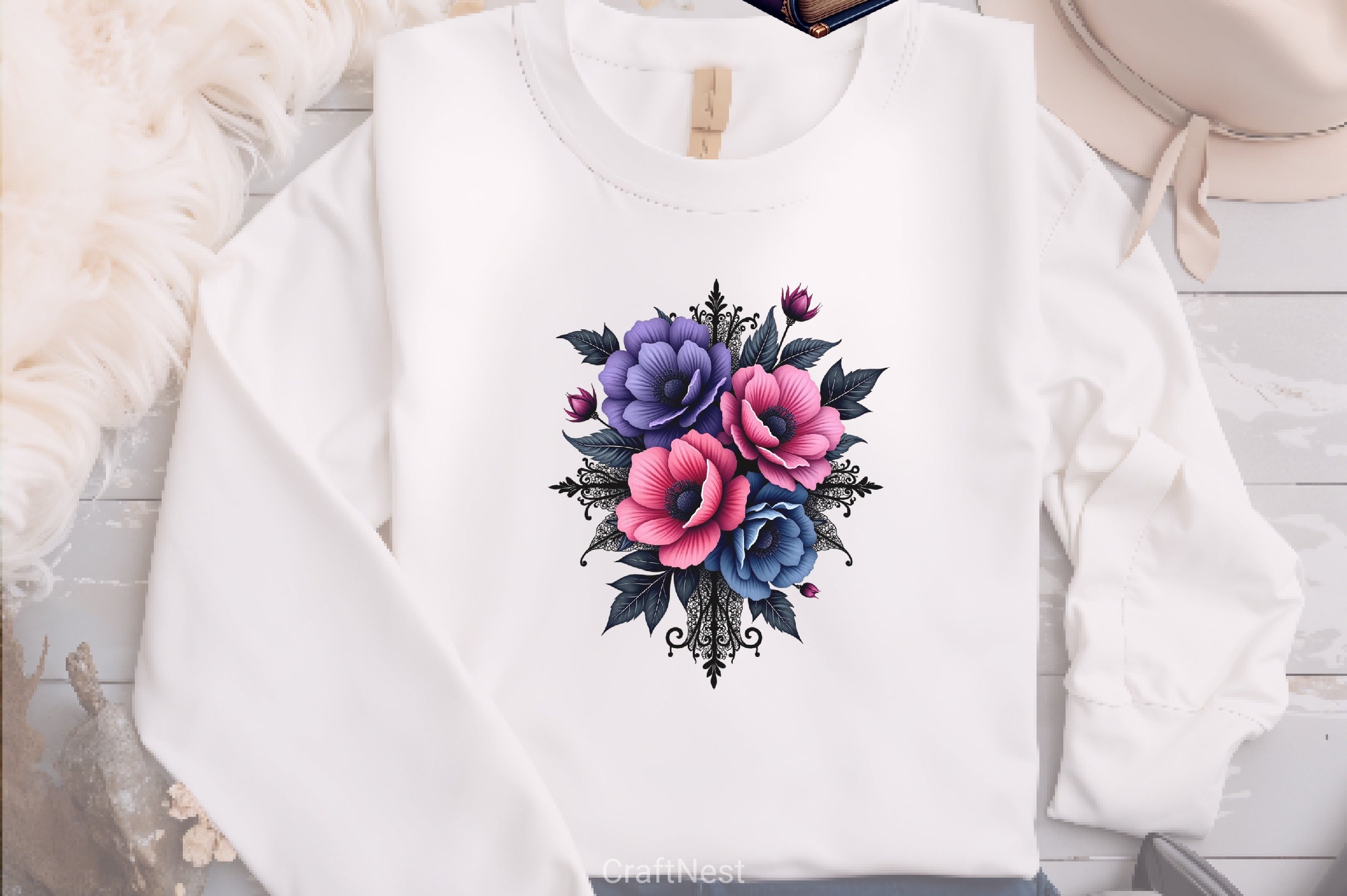 Dark Moody Gothic Flower Clipart Bundle 29 - CraftNest - Digital Crafting and Art