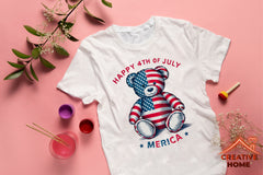 Patriotic Teddy Bear Clipart Bundle - CraftNest - Digital Crafting and Art