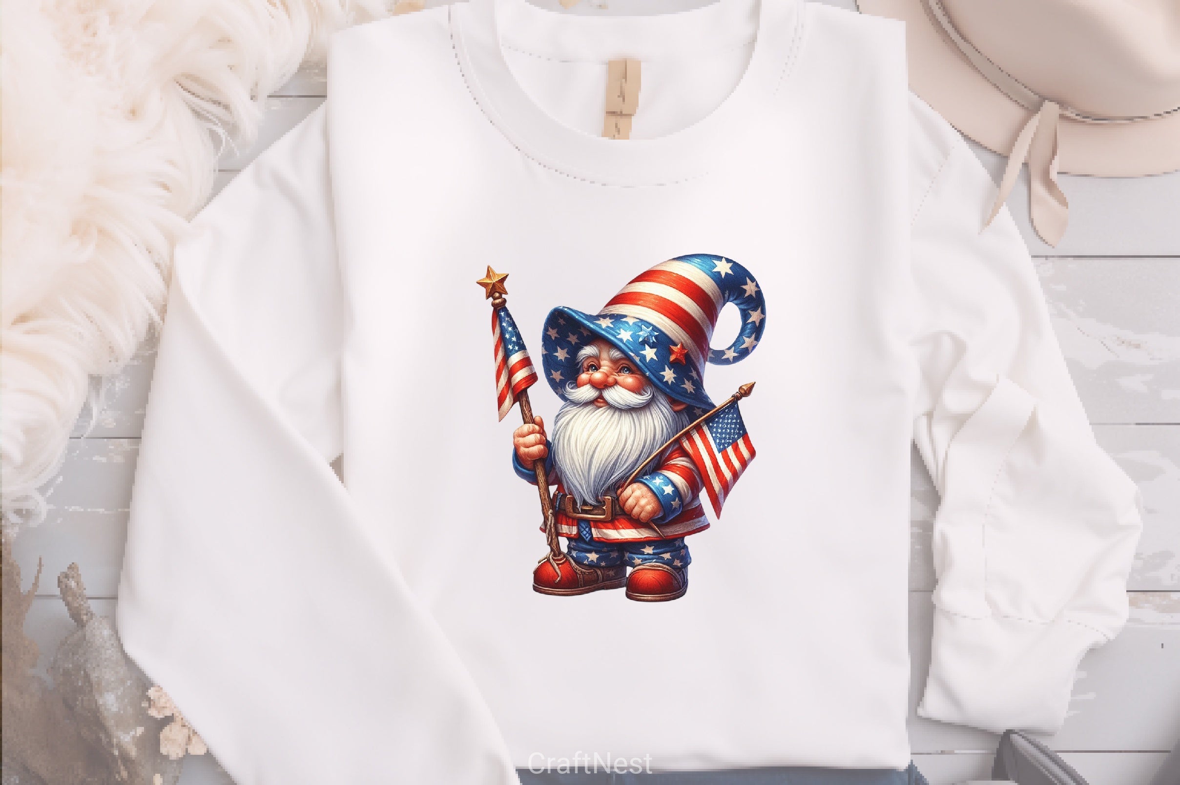 Patriotic Gnome Clipart Bundle 4 - CraftNest - Digital Crafting and Art