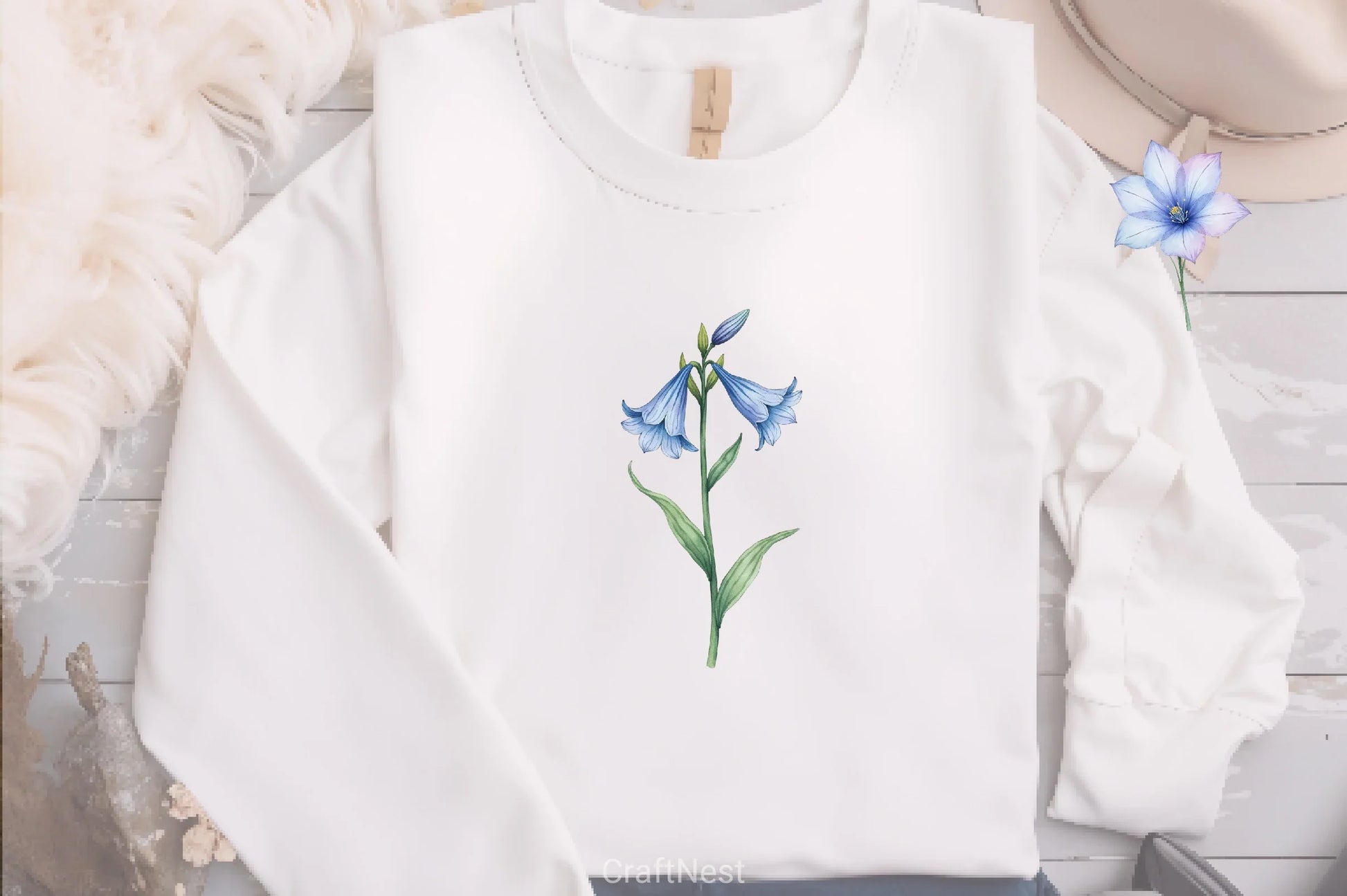 Little Bluebell Flower Clipart Bundle - CraftNest - Digital Crafting and Art