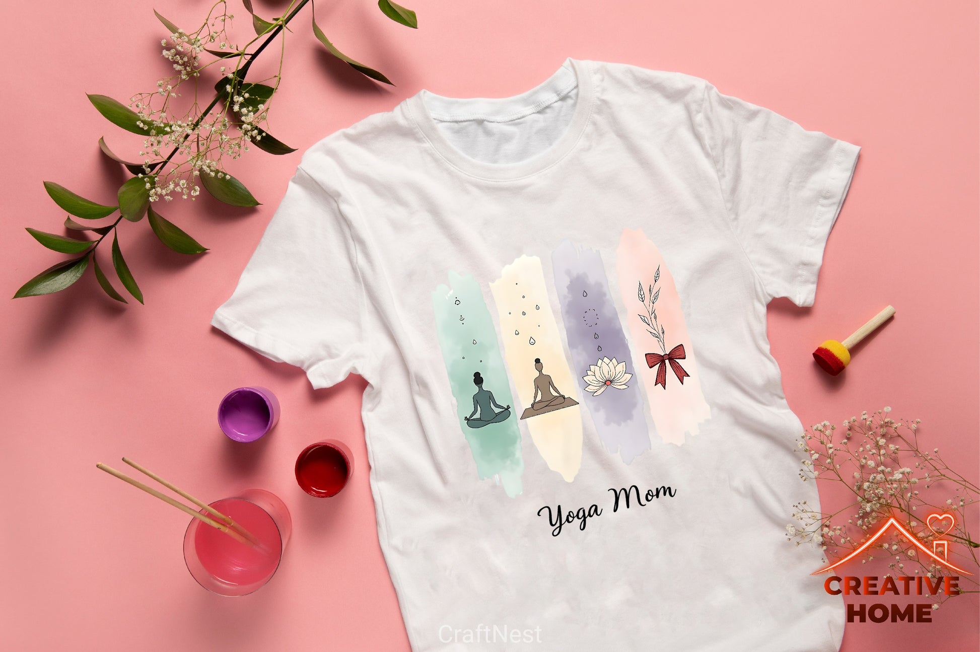 Yoga Mom Brushstrokes Clipart Bundle - CraftNest - Digital Crafting and Art